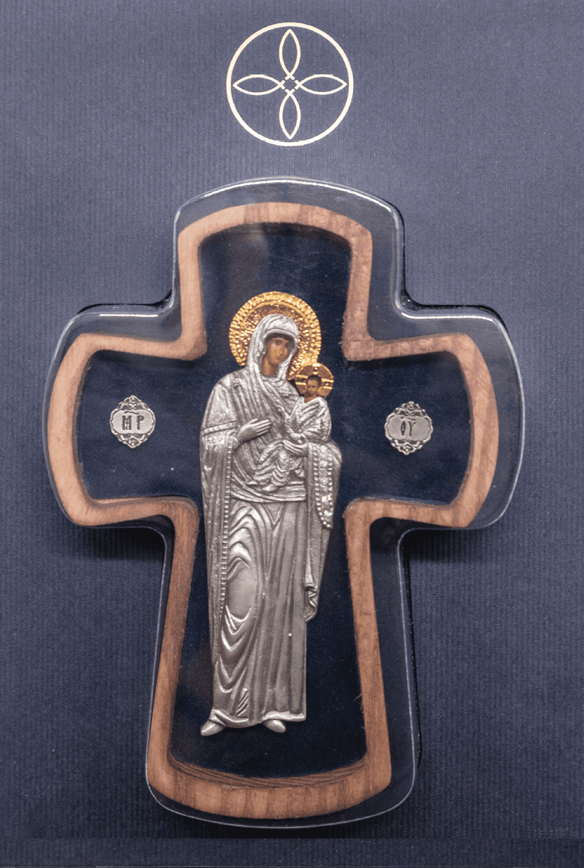 Ikona krst Presveta Bogorodica, 93x150x22mm