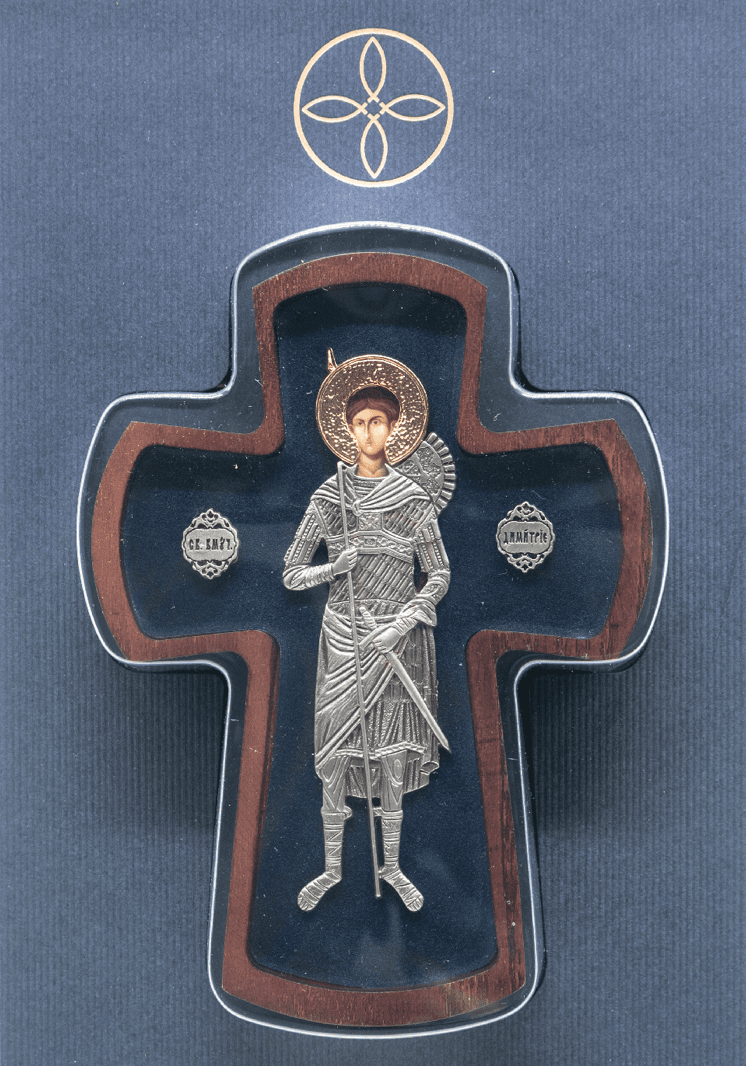 Ikona krst Sveti Dimitrije, 93x150x22mm