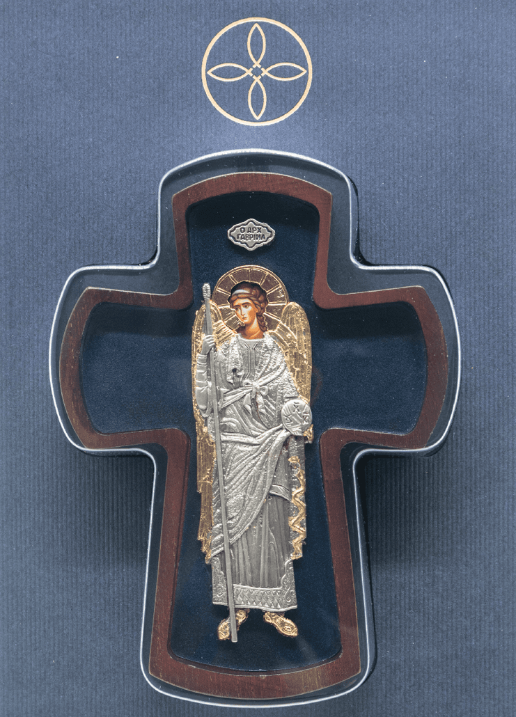 Ikona krst Sveti Arhangel Gavrilo, 93x150x22mm