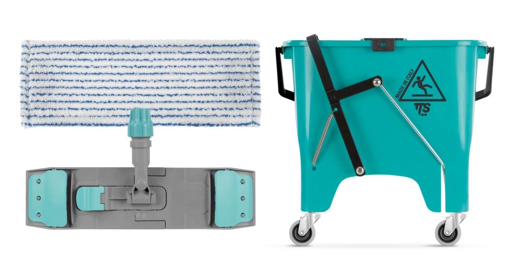 TTS KIT SQUIZZY ROLL Set za čišćenje,Kanta i drška, 15l, Zelena