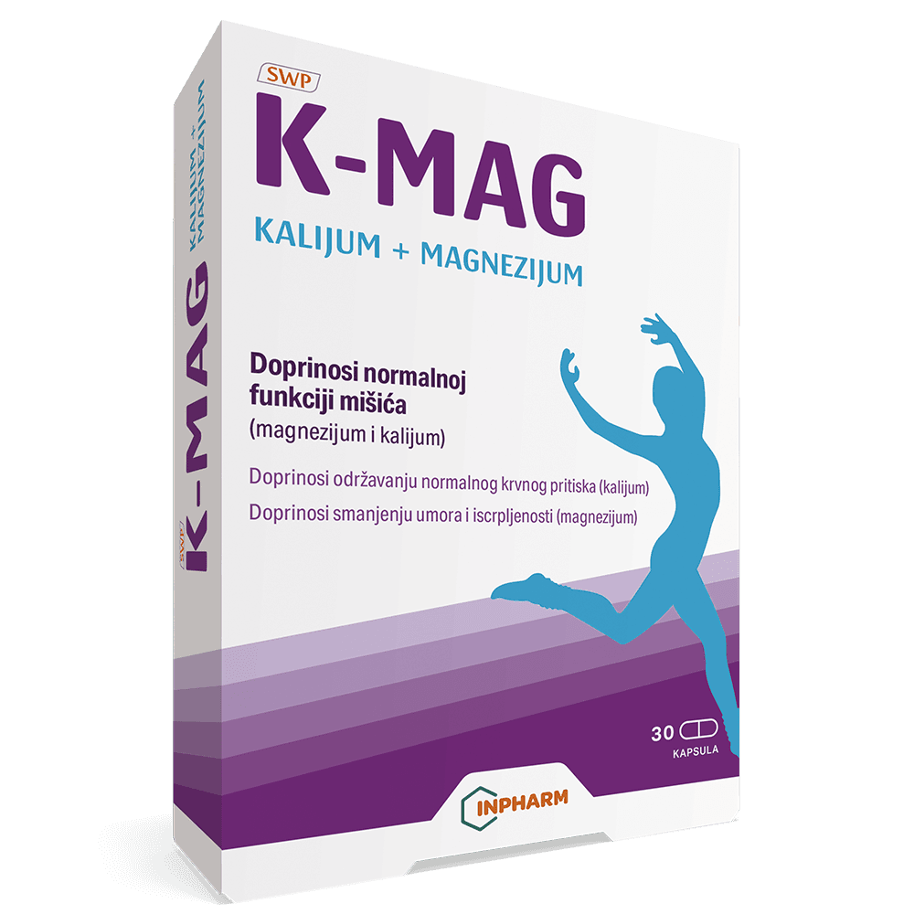 Inpharm K-MAG kalijum i magnezijum, 30 kapsula