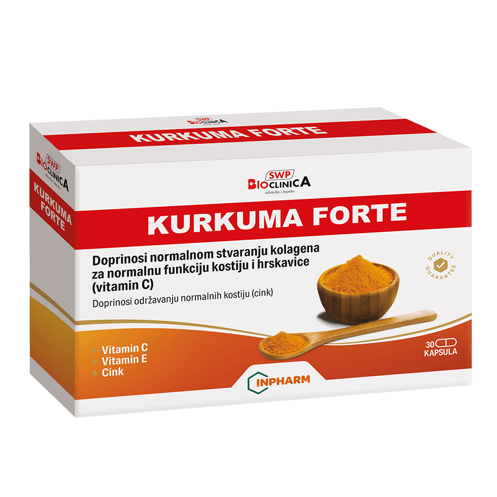 Bioclinica Kurkuma Forte, Za jake kosti i zglobove, 30 kapsula