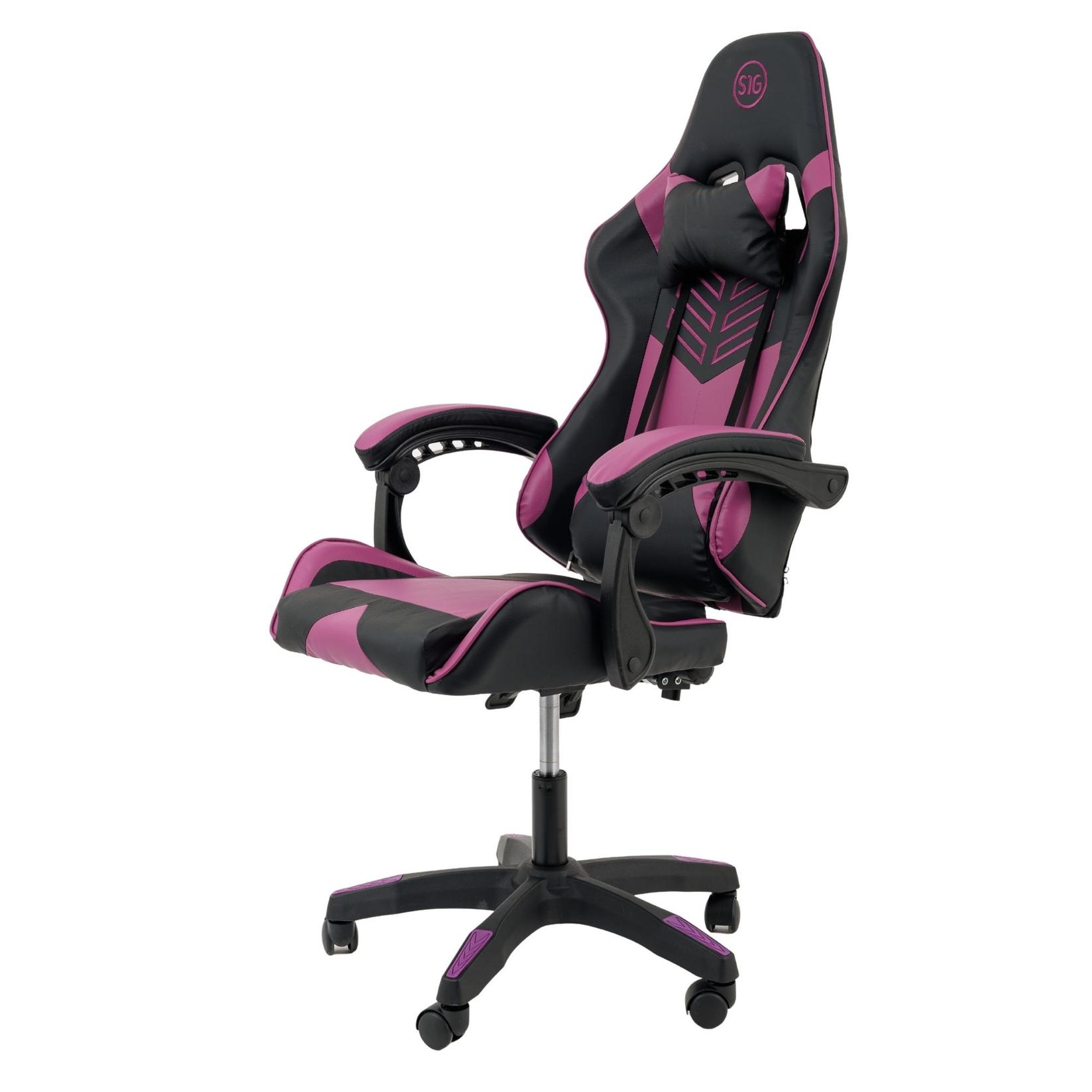 S1G Gejmerska stolica + USB masažer, Ljubičasta