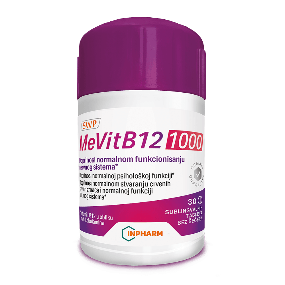 Inpharm MeVit B12 1000 vitamin B12, 30 tableta