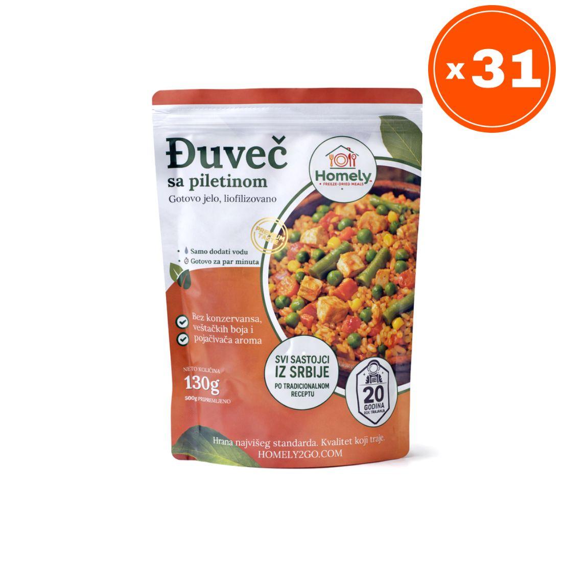 Homely Đuveč sa piletinom 130g, 31 komad