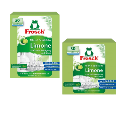 Frosch Tablete za mašinsko pranje sudova, Limun, 50 + 30 tableta