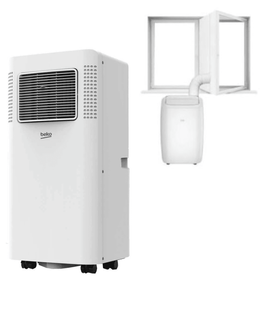 Beko Pokretna klima BP209C , 9000 BTU, Bela+Kit za prozor za odvod za prenosive klime