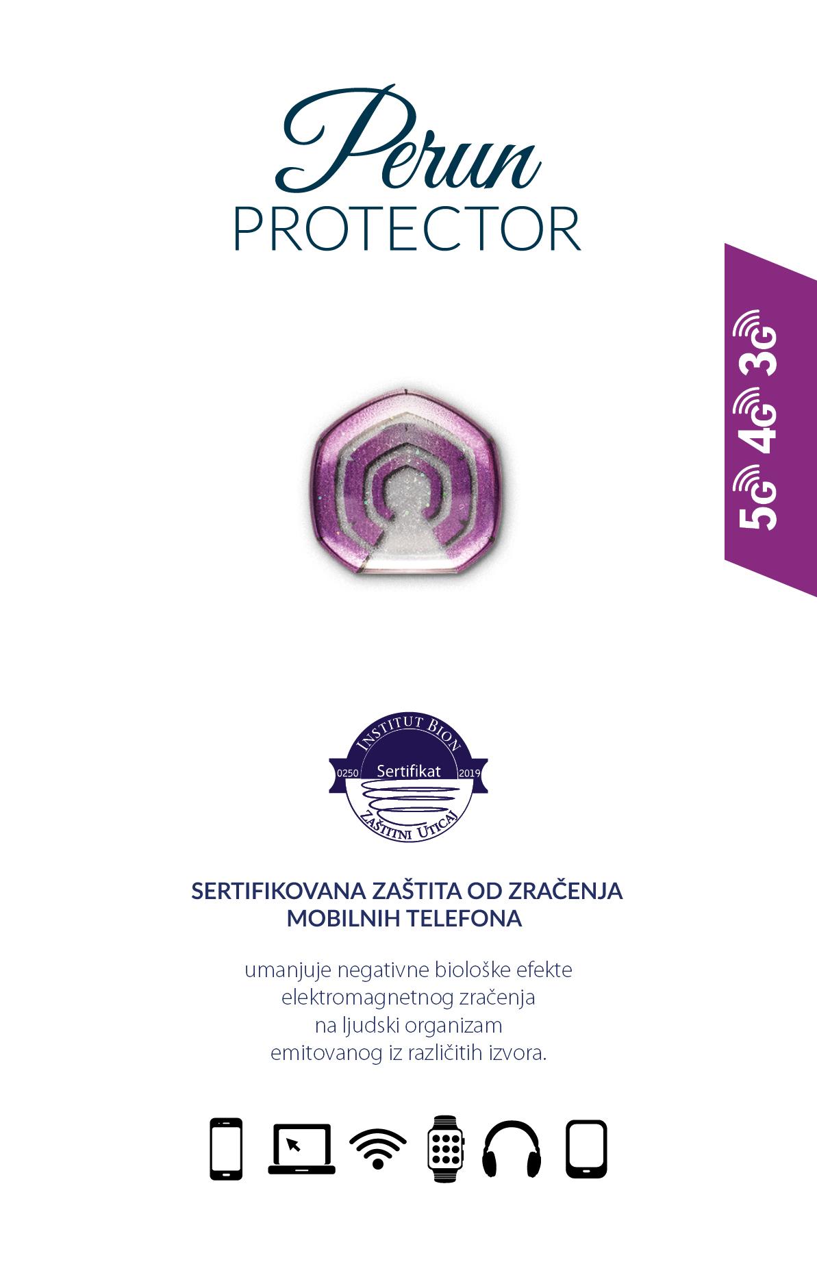 Perun PROTECT Zaštita od zračenja mobilnih telefona Protector, Ljubičasta