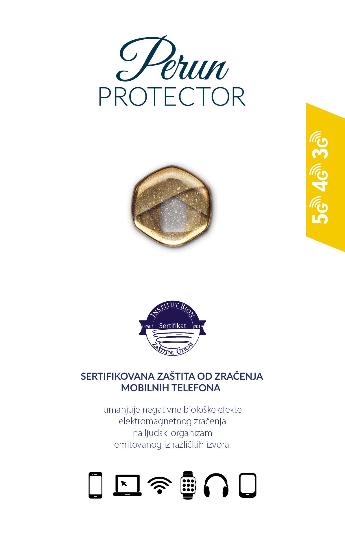 Perun PROTECT Zaštita od zračenja mobilnih telefona Protector, Žuta