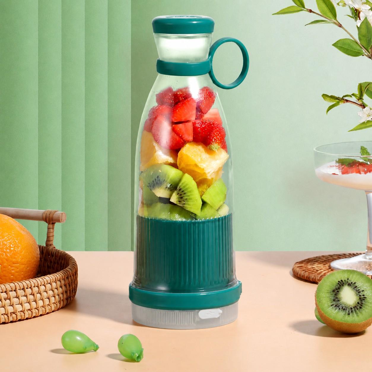 Homemates Prenosivi blender na bateriju zelene boje 380ml