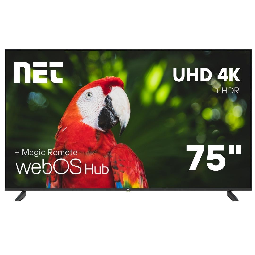 NET TV 75", 4K Ultra HD, Smart, Crni