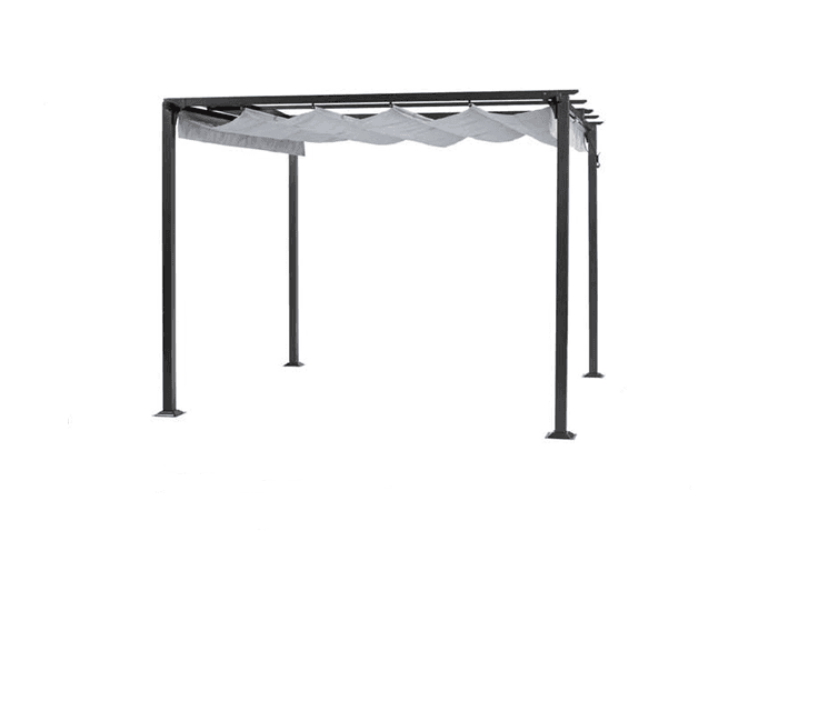 Pergola sa tendom, 3x4m, Antracit