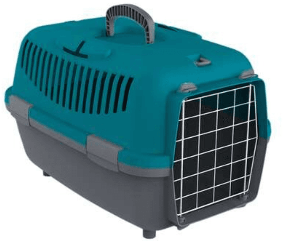 PETMAX Transporter sa metalnim vratima LUX 1 48x32x32cm tirkizni