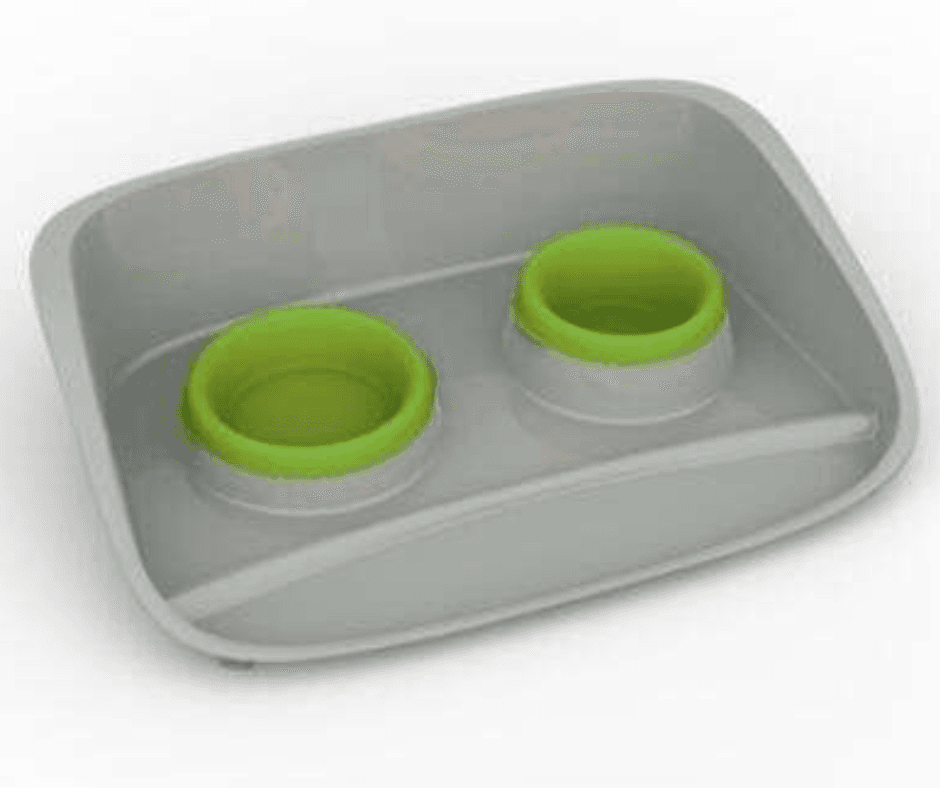 PETMAX Set SELLA 0.25l +0.30l zeleno-siva