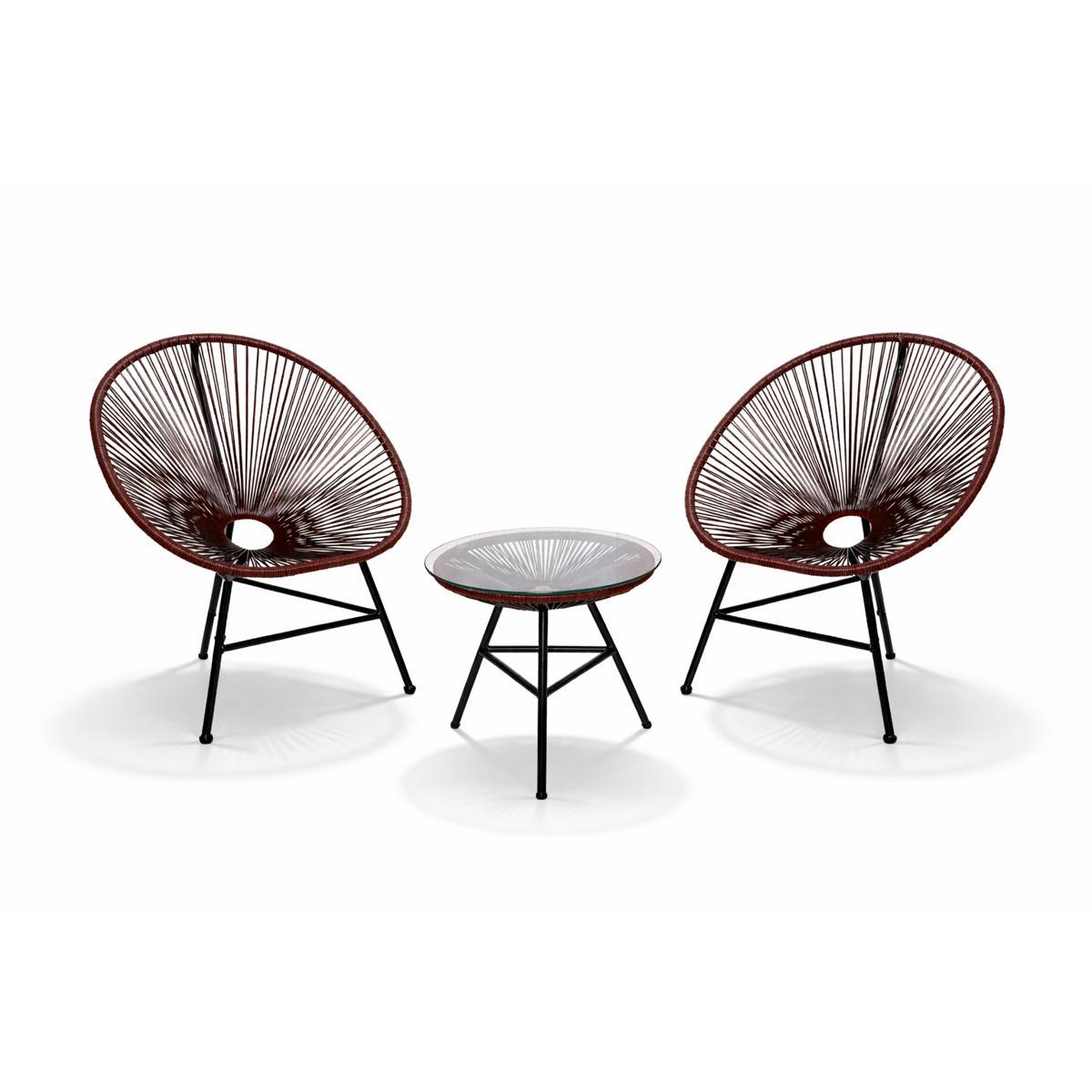 Baštenski set Lounge, Braon