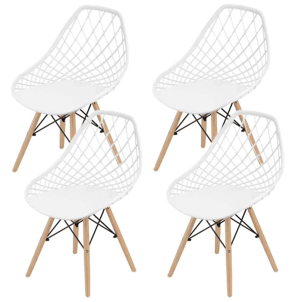 BOLZZ Set od 4 stolice Roma, Beli