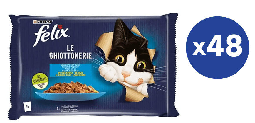 Felix Sos za mačke, Losos, 48x85g