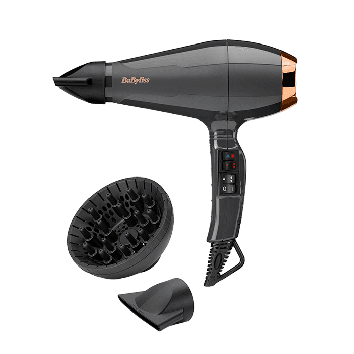 Babyliss 6719DE Fen sa difuzorom, Ionic, 2200 W, Sivi