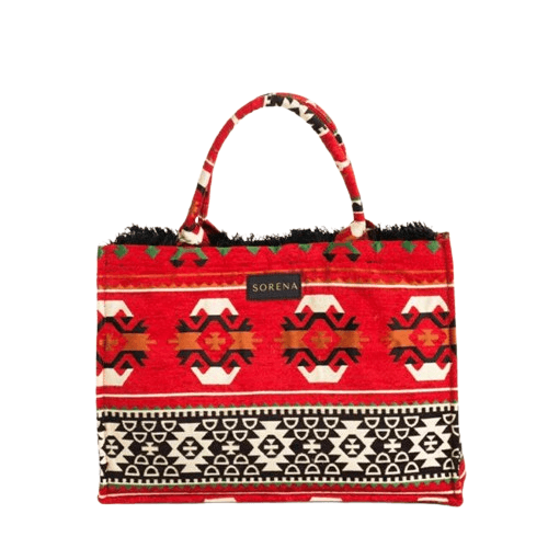 SORENA HANDMADE Knossos Tote Ženska torba, Crvena