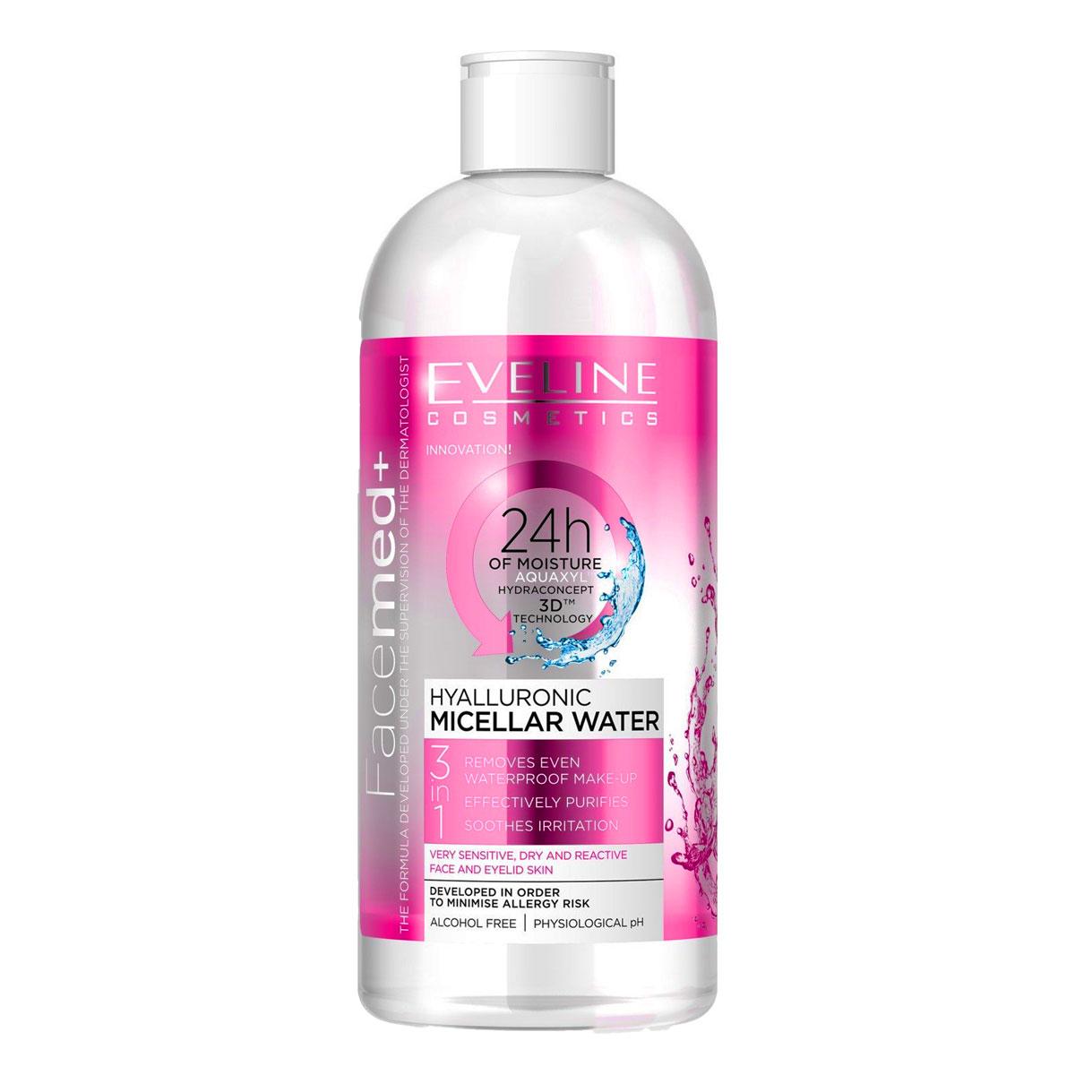 Eveline Cosmetics Facemed 3u1 hijaluron micelarna voda, 400ml