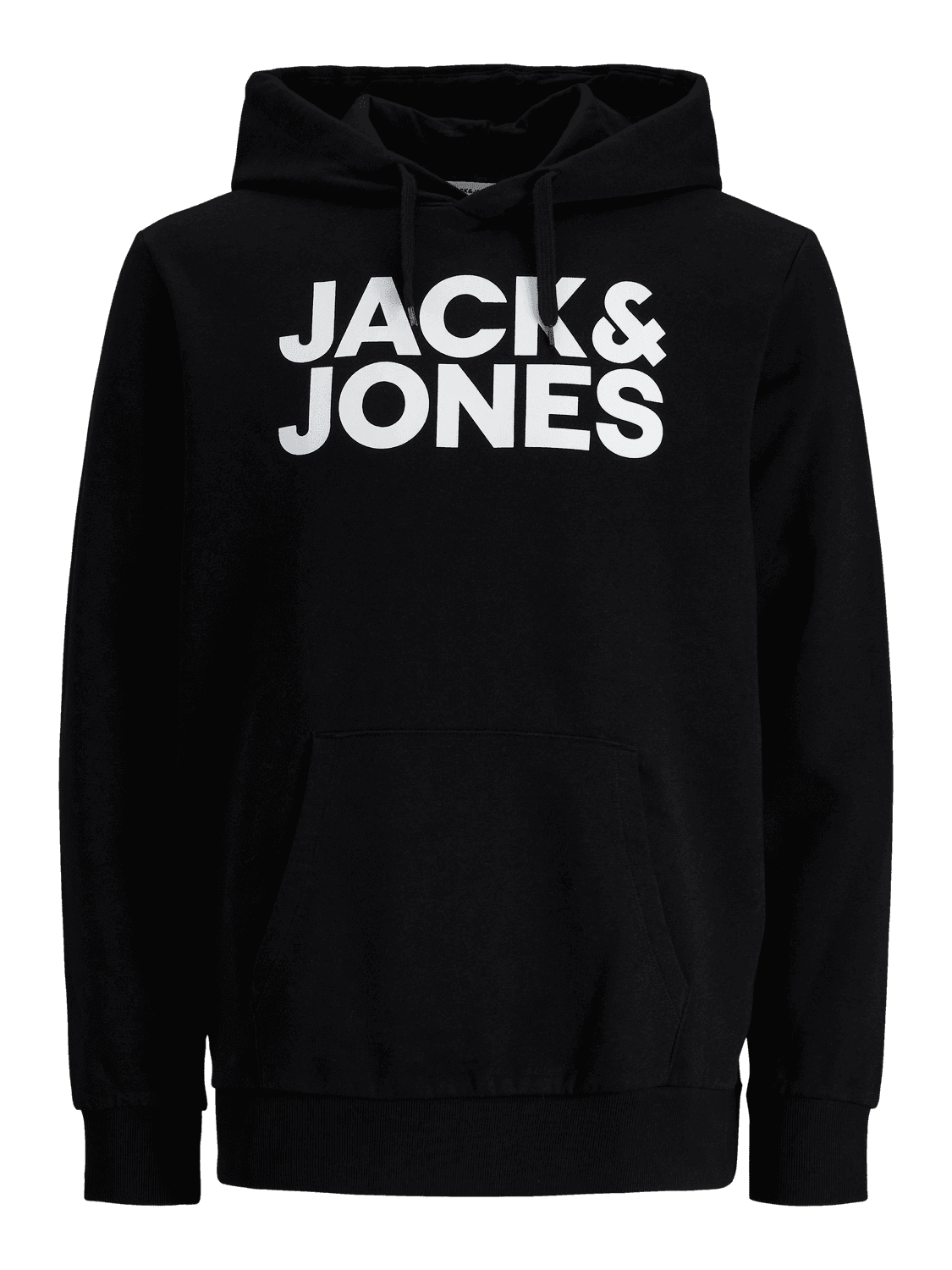 JACK & JONES Muški duks sa kapuljačom 12152840, Crno-beli