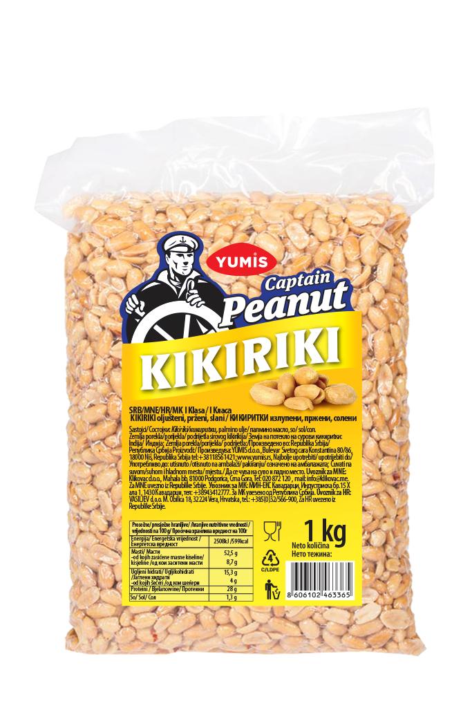 Yumis Kikiriki przeni slani, Vakumirani, 1kg