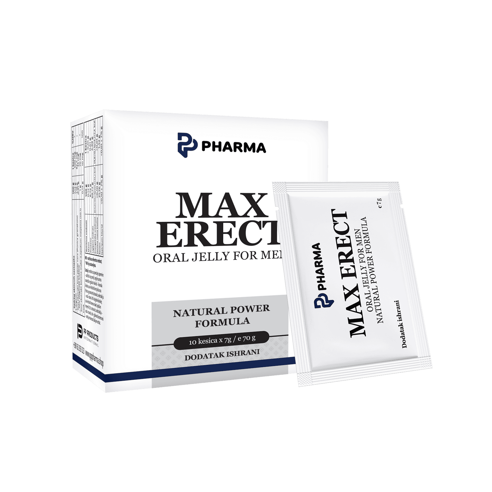 PP PRODUCTS Max Erect Oralni gel za snažnu erekciju, 10 kesica