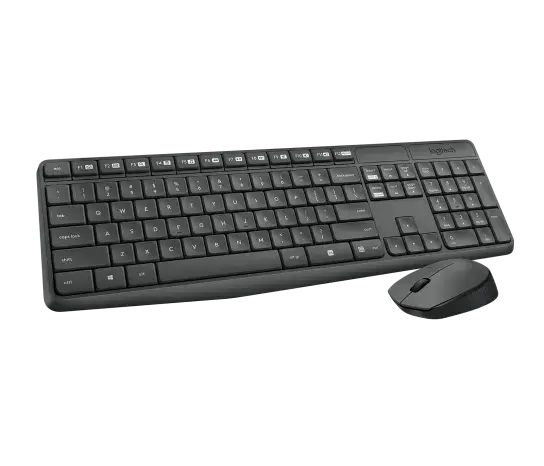 Logitech Set tastatura i miš MK235, Bežični, Crno-sivi