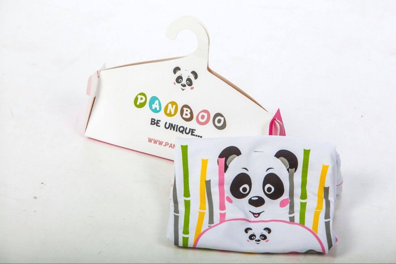 PANBOO Majica za devojčice Roze bambus, Bela