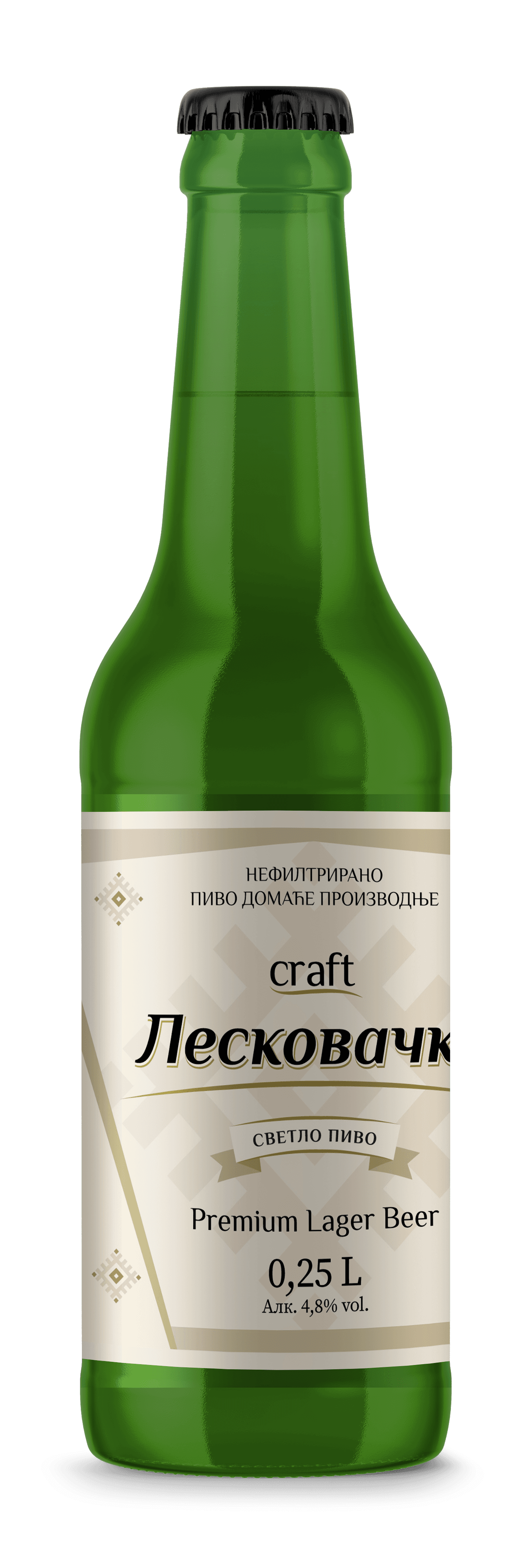 Leskovačko Lager kraft svetlo pivo, 0.25 l