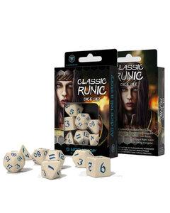 1 thumbnail image for Q WORKSHOP Kockice Classic Runic Beige & Blue Dice 7/1