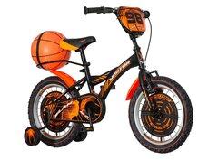 0 thumbnail image for VISITOR Bicikl za dečake BAS160 16" Basket EUR1 crno-narandžasti