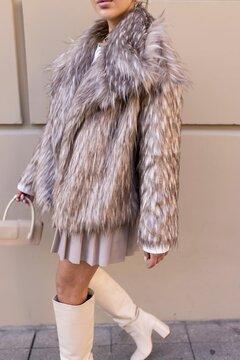 2 thumbnail image for Fashion Hunter Ženska bunda Shades Oof Fur Premium, Bež