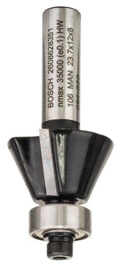 0 thumbnail image for Bosch Glodalo za skošavanje ivica / glodalo za glodanje uz površinu 2608628351, 8 mm, D1 23,7 mm, B 5,5 mm, L 12 mm, G 54 mm, 25°