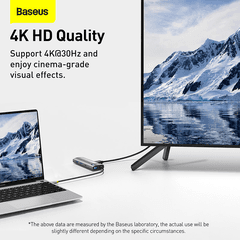 3 thumbnail image for BASEUS HUB Adapter Metal Gleam Series 7-in-1 Multifunctional Type-C (Type-C to HDMI*1+USB3.0*2+USB-C*1+PD*1+SD/TF*1)