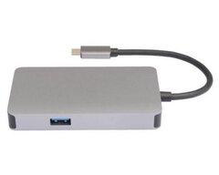 0 thumbnail image for E-GREEN Adapter-konvertor USB 3.1 tip C (M) - HDMI + VGA + 2xUSB 3.0 + RJ45 + tip C (F) sivi