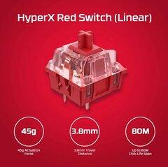 4 thumbnail image for HYPERX Gaming tastura Alloy Origins Core PBT - Red Linear