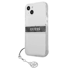 GUESS Maska za telefon 4G Stripe Charm iPhone 13 6.1 siva