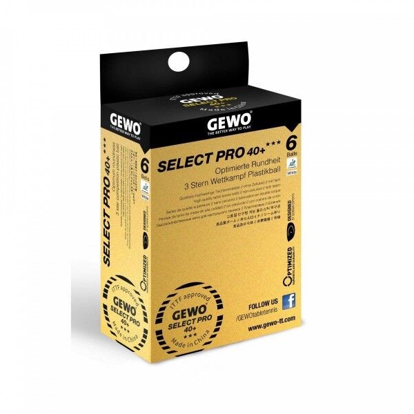 Gewo Set loptica za stoni tenis Select Pro 40+. 6 komada