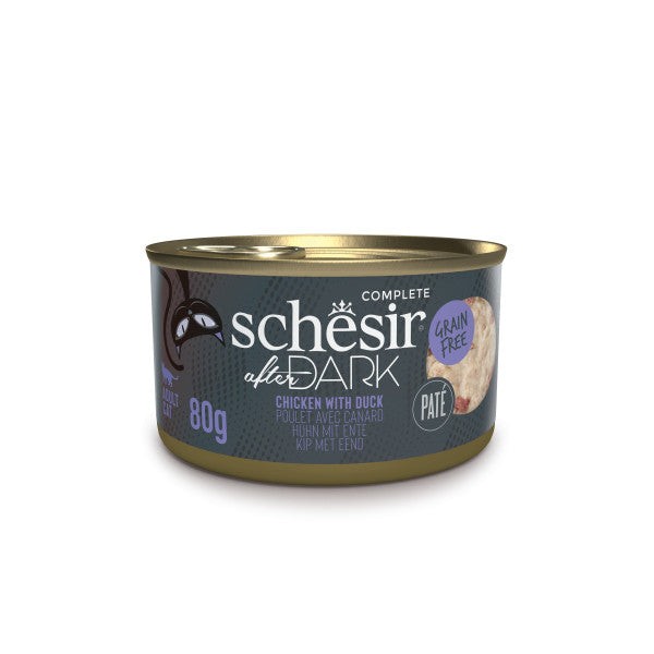 SCHESIR Vlažna hrana za mačke After Dark Pate, Piletina i pačetina, 80g