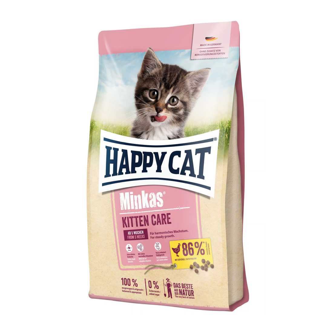 HAPPY CAT Minkas Kitten Care Poultry Granule za mačiće sa živinskim mesom, 10kg