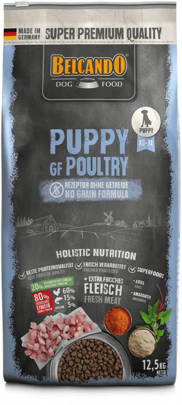 BELCANDO Suva hrana za štence Puppy GF, Živina, 12.5kg