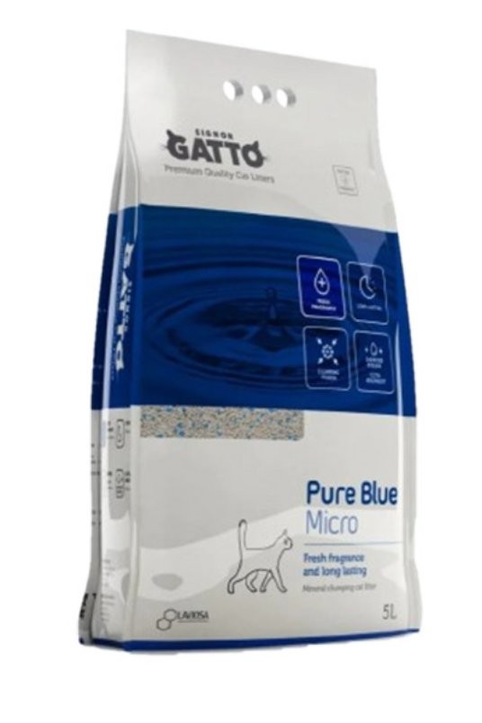 SIGNOR GATTO Posip za mačke Pure Blue Micro, 5l