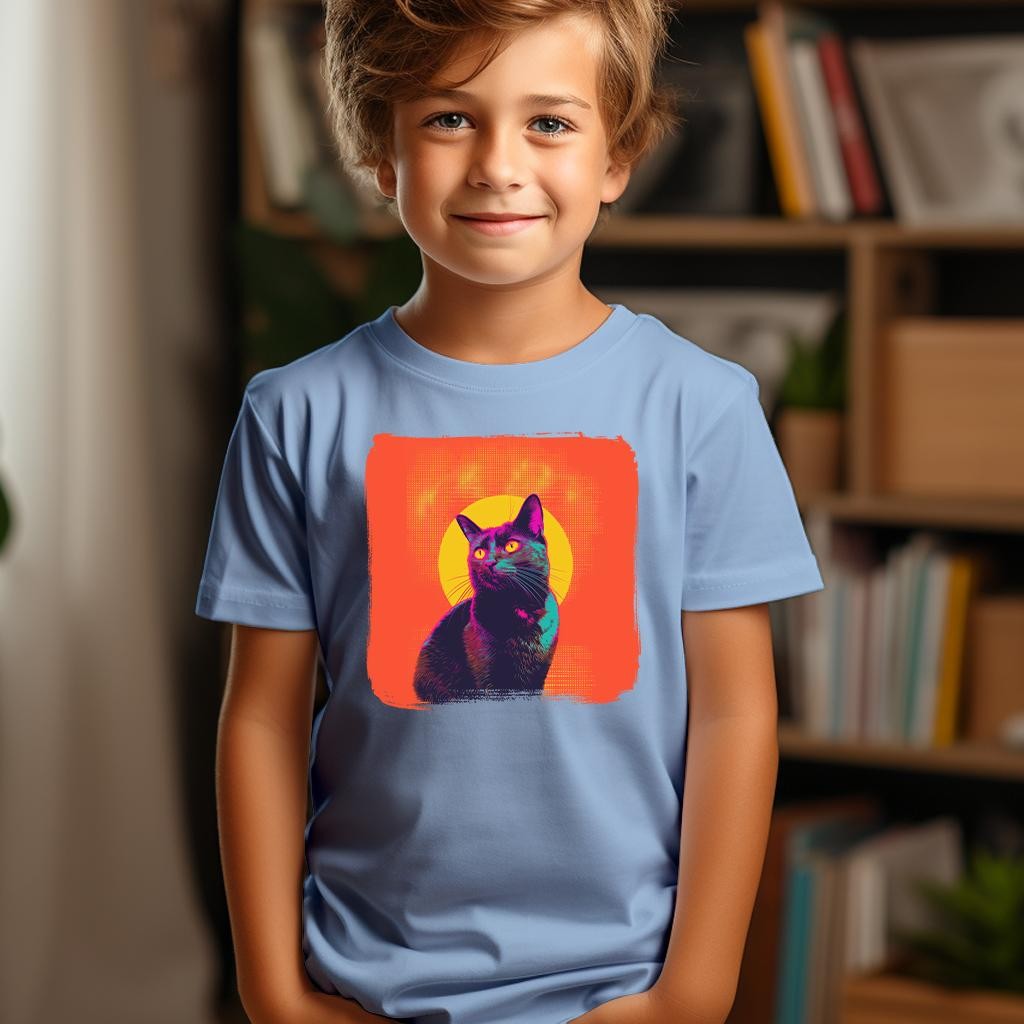 Camiseta Majica sa štampanim printom Cam 290, Dečija, Cijan