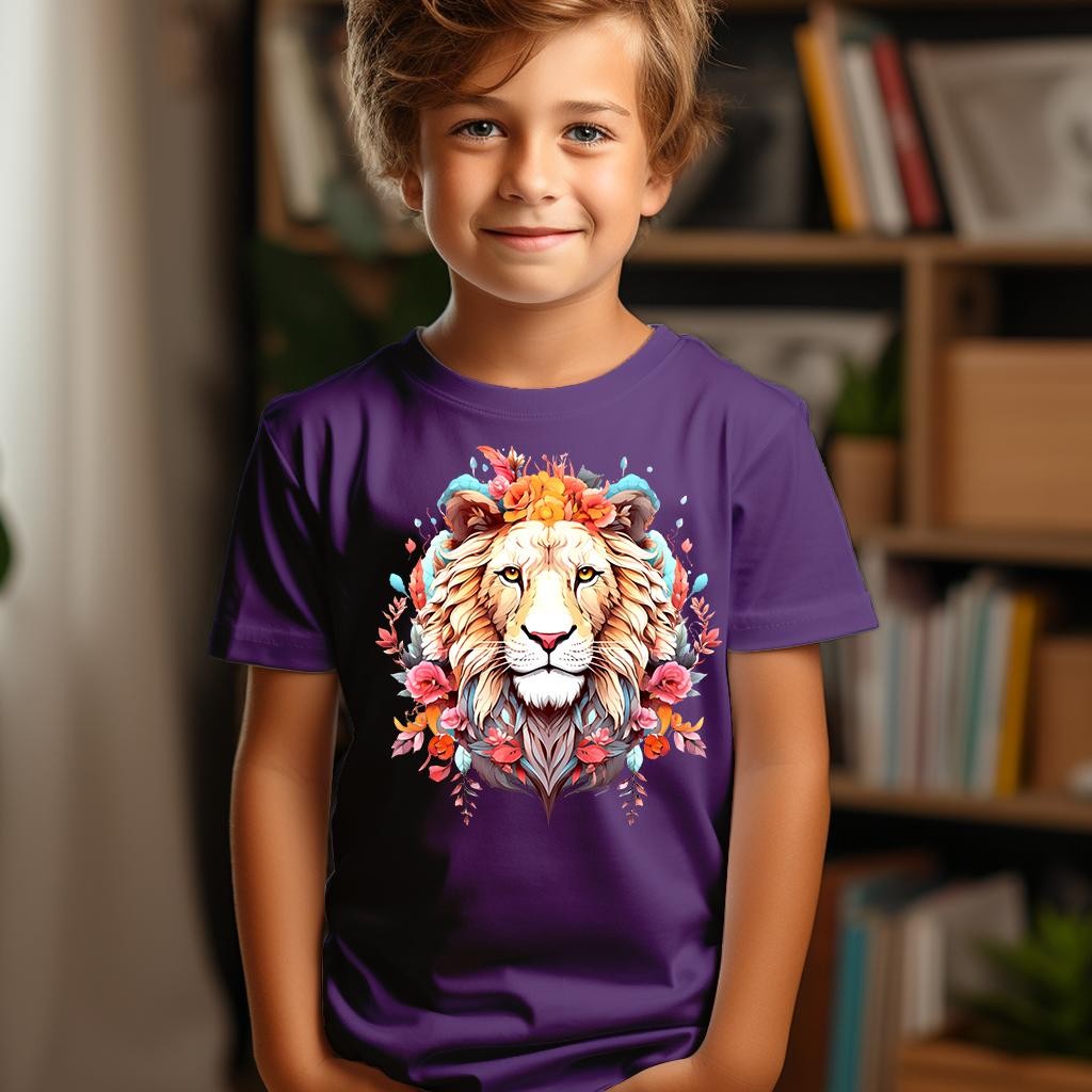 Camiseta Majica sa štampanim printom Cam 403, Dečija, Patlidžan