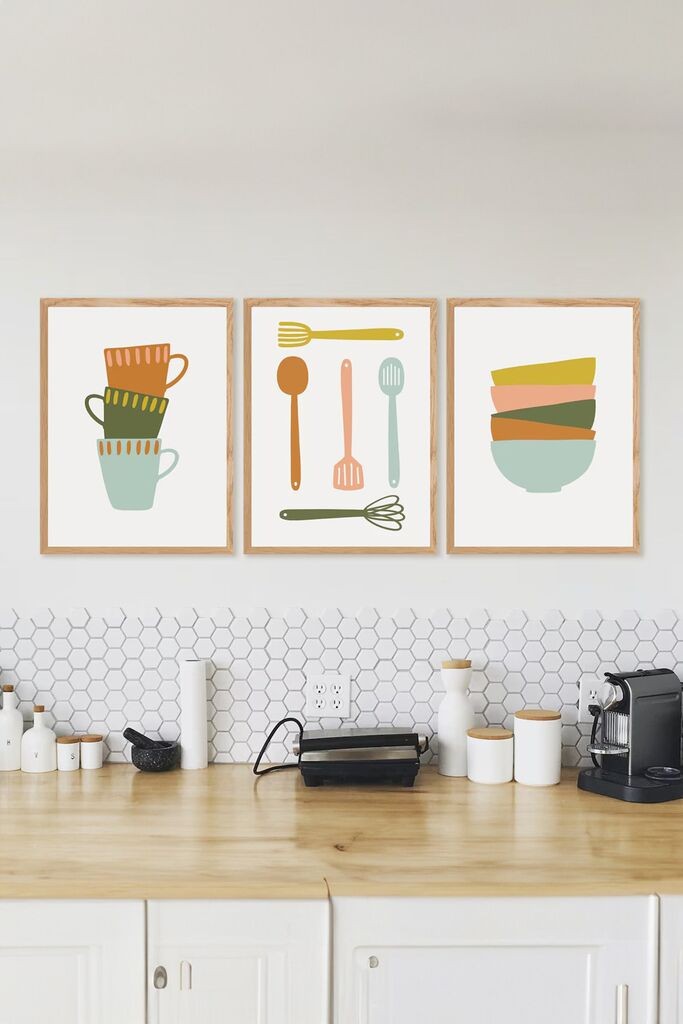 Wallity Dekorativna slika Artsycllct39, 33x48cm, 3 dela