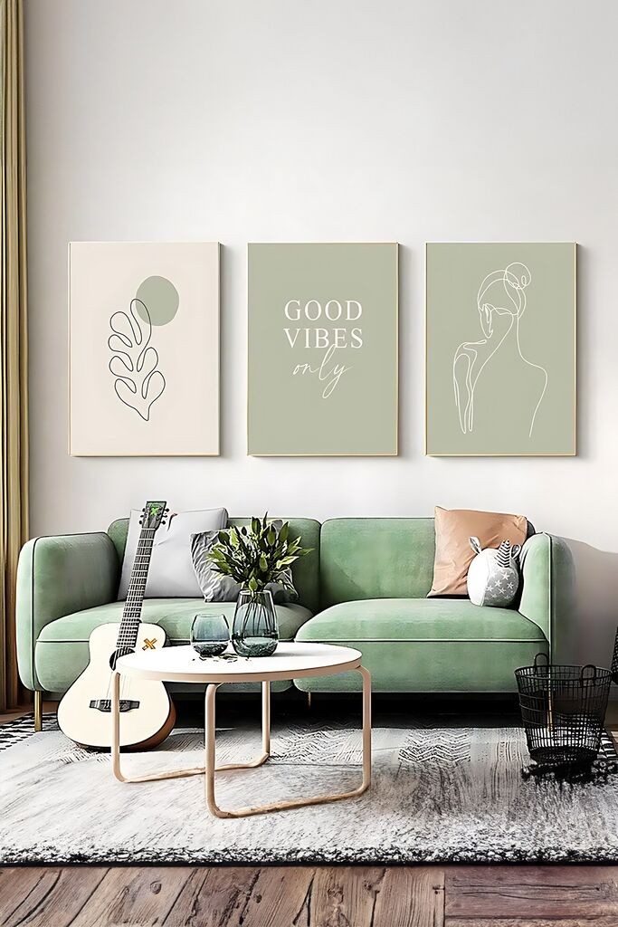 Wallity Dekorativna slika Artsycllct13, 33x48cm, 3 dela