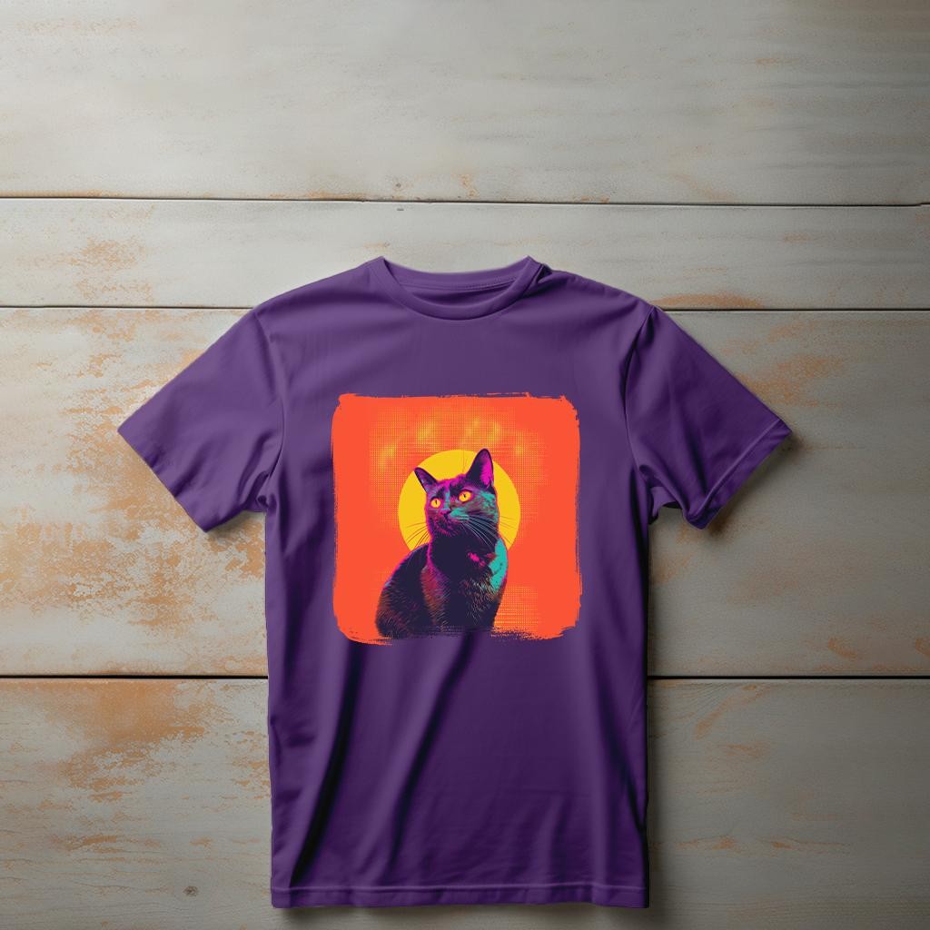 Camiseta Majica sa štampanim printom Cam 290, Dečija, Patlidžan