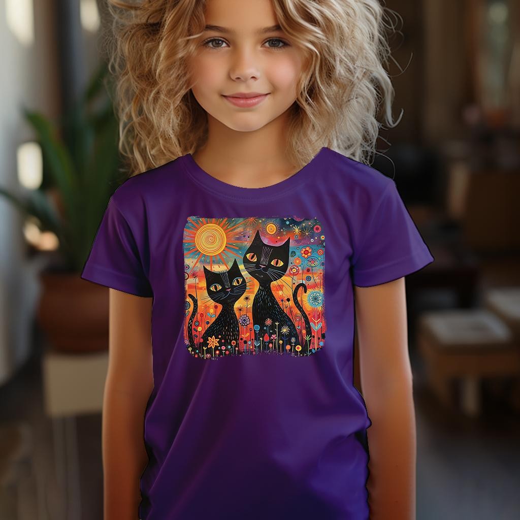 Camiseta Majica sa štampanim printom Cam 304, Dečija, Patlidžan