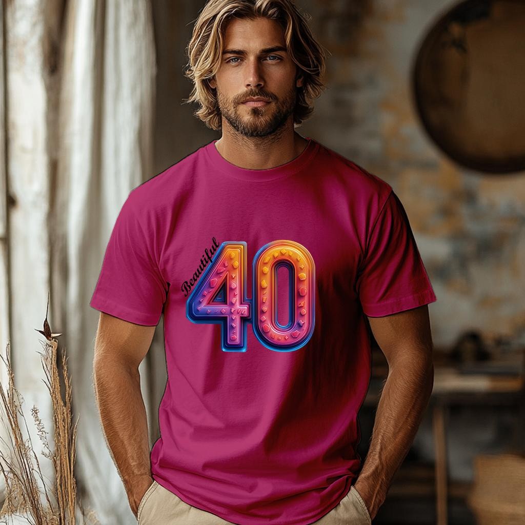 Camiseta Majica sa štampanim printom Cam 902, Muška, Ružičasta